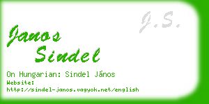 janos sindel business card